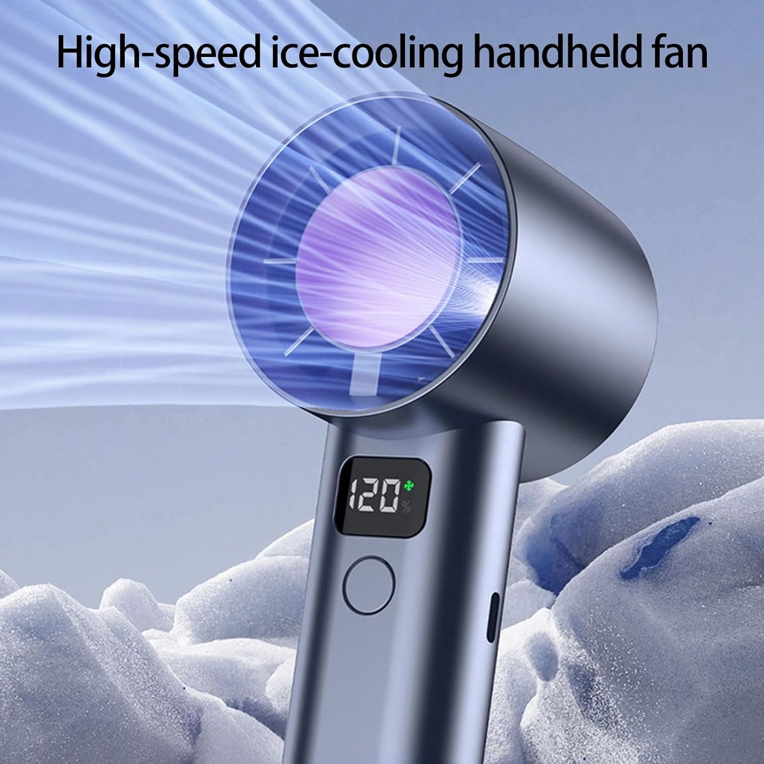Adjustable Handheld Fan Outdoor Air Blower Rechargeable 120 Speed Cooling Fan For Travel Camping Office Battery Operated Desk - Image 6