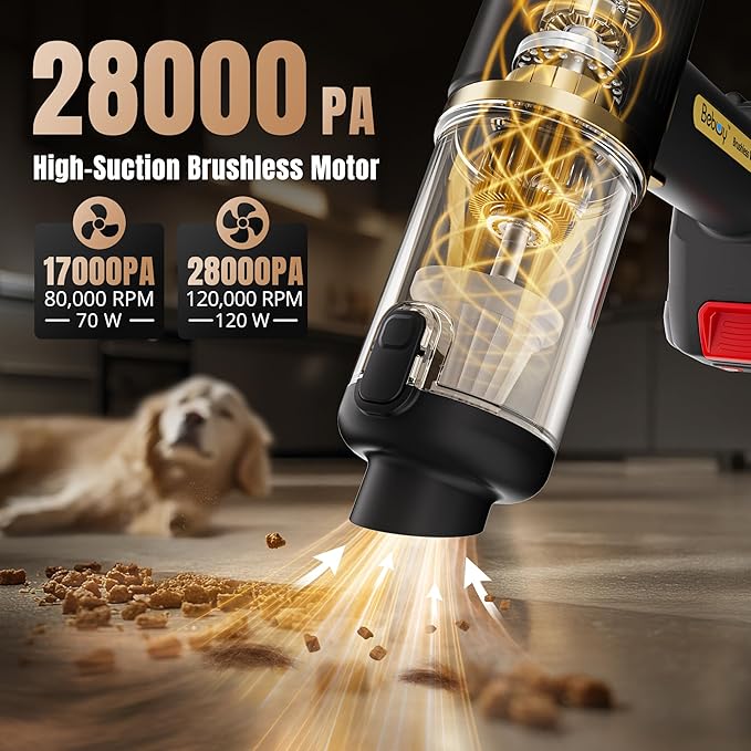Handheld Cordless Rechargeable Car Vacuum Cleaner: 28000 Pa, 4-in-1 - Image 4