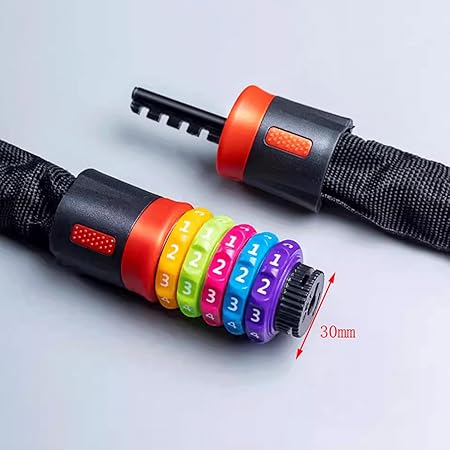 KRILLIQ Anti-Theft Combination Chain Lock - 5-Digit Code, Cut-Resistant Heavy Duty Lock - Image 2