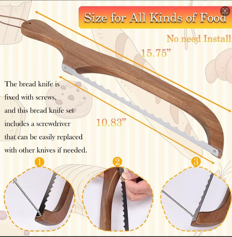 wooden bread knife - Image 2