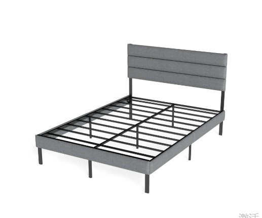 Twin Size Modern Upholstered Bed Frame with Headboard, No Box Spring Needed, Underbed Storage, Gray - Image 5