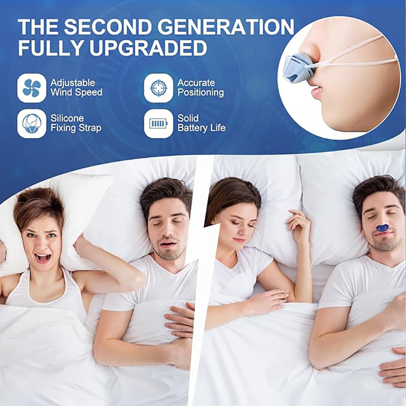 Electric Anti Snoring Device QC-001, Rechargeable Snore Stopper for Better Sleep, Silent Micro-CPAP Nose Vents Aid for Men & Women - Image 2