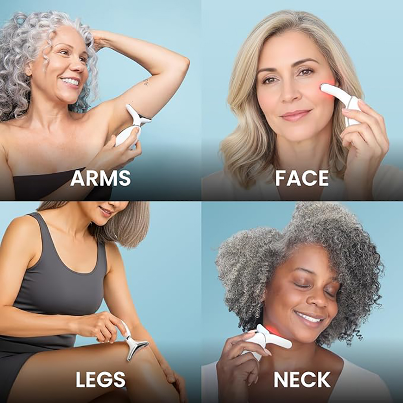 Electric Neck Face Beauty Device, IPL Wrinkle Removing Instrument for Skin Tightening & Lifting, 3 Modes Sonic Vibration Massager - Image 3