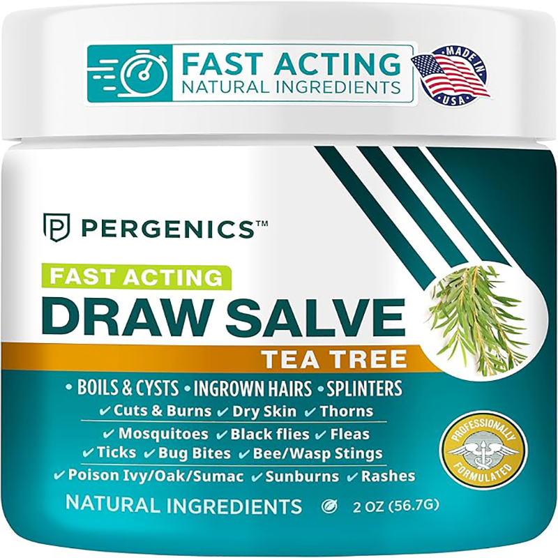All Natural Draw Salve with Tea Tree Oil, First Aid Ointment for Cuts, Poison Ivy & Burns, Kids Safe Homeopathic Skin Relief, Exp 04/2026 - Image 5
