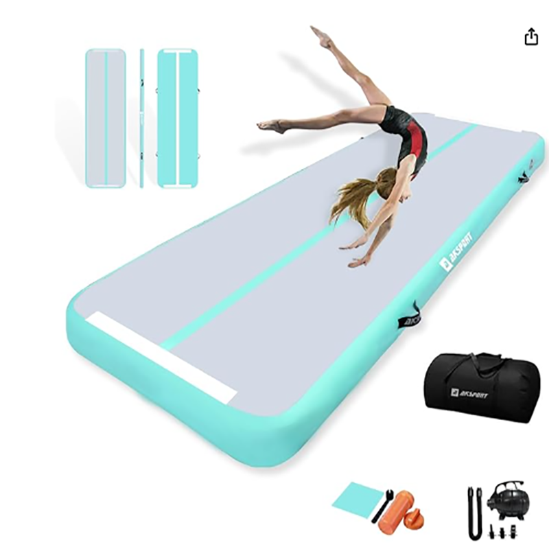 Inflatable Air Tumbling Track Mat, 10ft/13ft/16ft Gymnastics Mat for Home Use & Water Yoga, Portable Training Mat with Electric Pump - Image 5