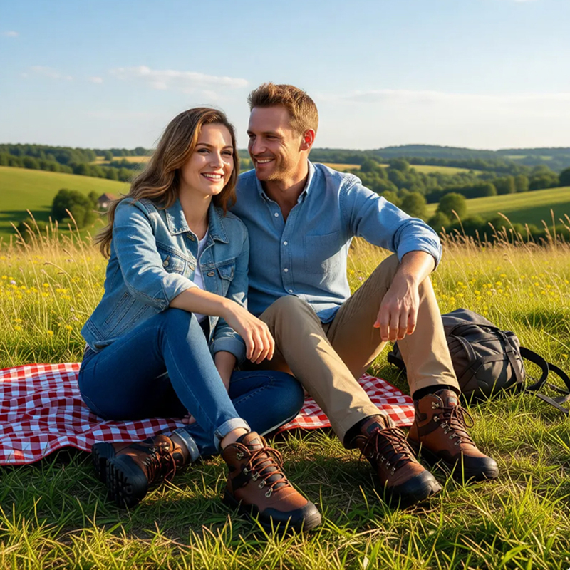 Heavy Duty Steel Toe Work Boots – Waterproof Embossed Leather Safety Shoes with Non-Slip Double-Density Sole, Puncture-Proof & Impact Resistant for Construction, Hiking & Industrial Use - Image 15