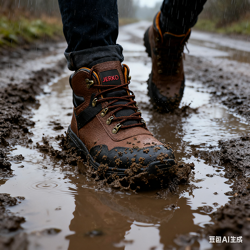 Heavy Duty Steel Toe Work Boots – Waterproof Embossed Leather Safety Shoes with Non-Slip Double-Density Sole, Puncture-Proof & Impact Resistant for Construction, Hiking & Industrial Use - Image 9