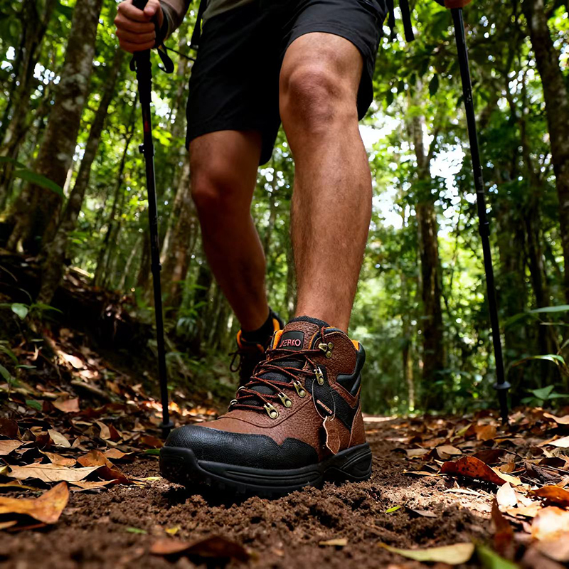 Heavy Duty Steel Toe Work Boots – Waterproof Embossed Leather Safety Shoes with Non-Slip Double-Density Sole, Puncture-Proof & Impact Resistant for Construction, Hiking & Industrial Use - Image 10