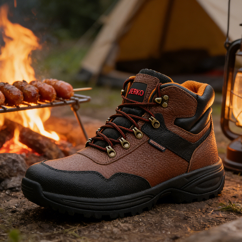 Heavy Duty Steel Toe Work Boots – Waterproof Embossed Leather Safety Shoes with Non-Slip Double-Density Sole, Puncture-Proof & Impact Resistant for Construction, Hiking & Industrial Use - Image 13