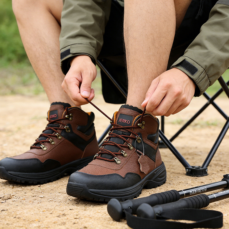 Heavy Duty Steel Toe Work Boots – Waterproof Embossed Leather Safety Shoes with Non-Slip Double-Density Sole, Puncture-Proof & Impact Resistant for Construction, Hiking & Industrial Use - Image 14
