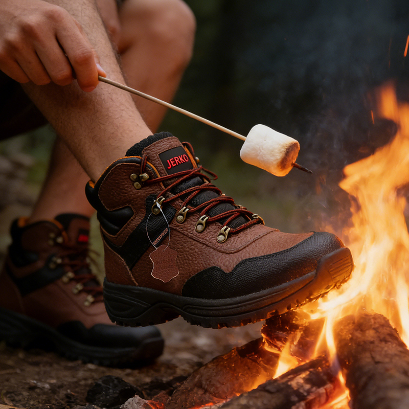 Heavy Duty Steel Toe Work Boots – Waterproof Embossed Leather Safety Shoes with Non-Slip Double-Density Sole, Puncture-Proof & Impact Resistant for Construction, Hiking & Industrial Use - Image 12