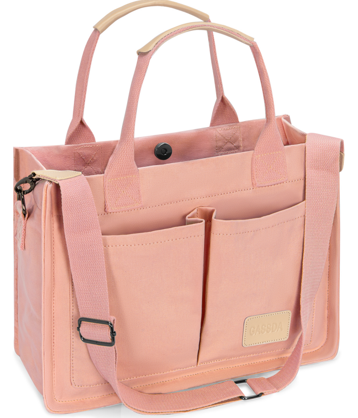 Multi-Pocket Canvas Tote Bag with Adjustable Strap - Large Capacity Travel Handbag - Wholesale Liquidation Closeout Deal - Multi-functional Shoulder Bag for Work, School, & Travel - Image 7