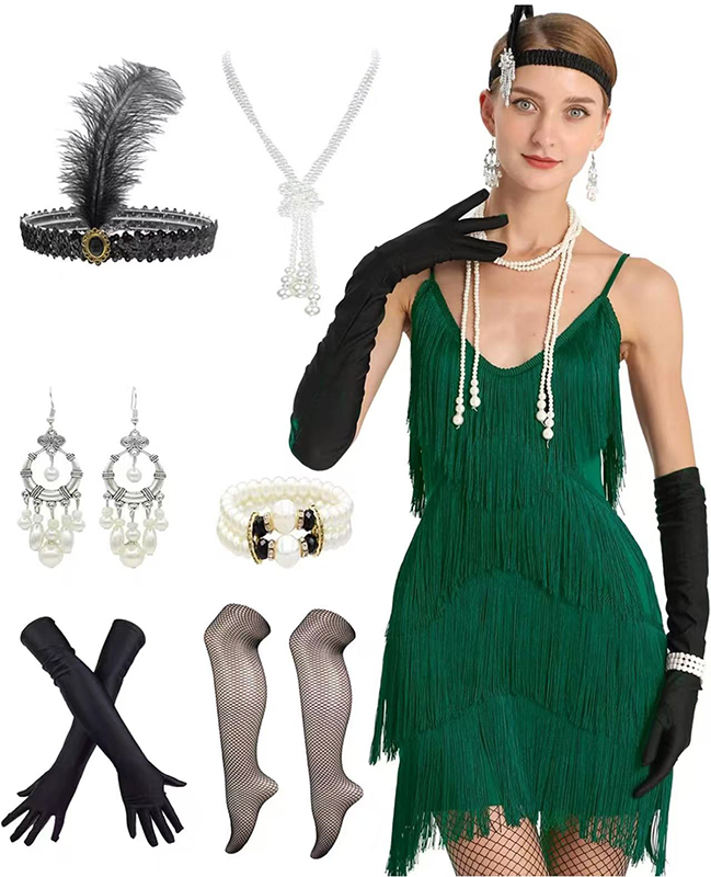 Mixed Lot Women's 1920s Flapper Dresses & Sequin Prom Gowns - Great Gatsby Style Party Outfits with Accessories - Wholesale Liquidation Los Angeles Stock. - Image 3