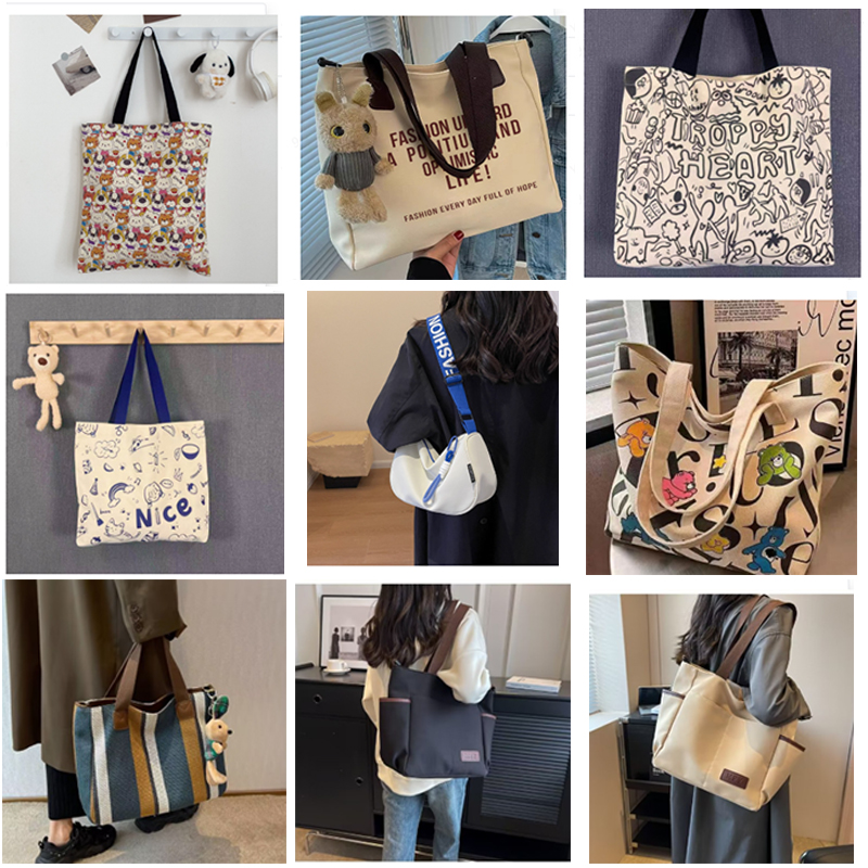Assorted Women's Handbag Collection - Canvas Totes, Fashion Shoulder Bags, Mini Backpacks & Straw Bags for wholesale liquidation, Stylish & Durable Daily Purses. - Image 2