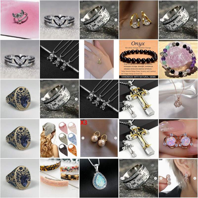 Mixed Fashion Jewelry Bulk Lot for Women & Men - Assorted Rings, Necklaces, Earrings, Bracelets Collection - wholesale liquidation Jewelry Bundle for Resellers - Image 4