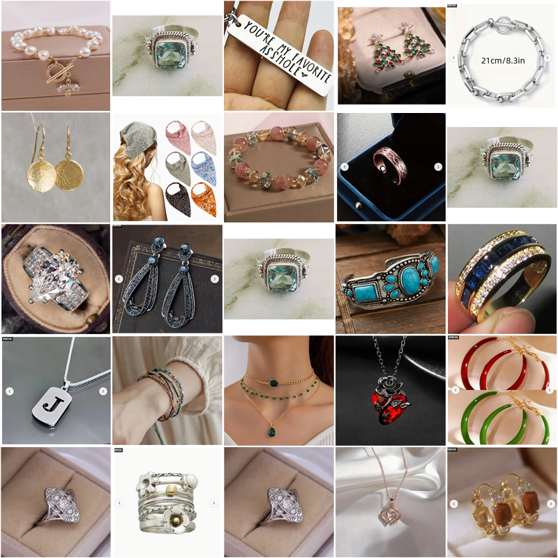 Mixed Fashion Jewelry Bulk Lot for Women & Men - Assorted Rings, Necklaces, Earrings, Bracelets Collection - wholesale liquidation Jewelry Bundle for Resellers - Image 6