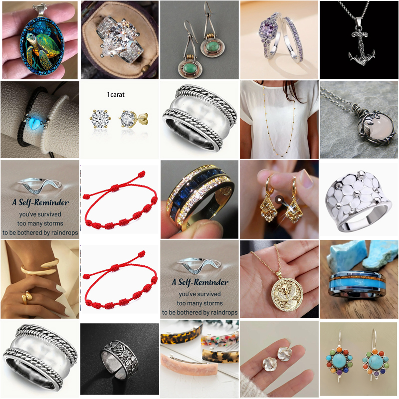 Mixed Fashion Jewelry Bulk Lot for Women & Men - Assorted Rings, Necklaces, Earrings, Bracelets Collection - wholesale liquidation Jewelry Bundle for Resellers - Image 9